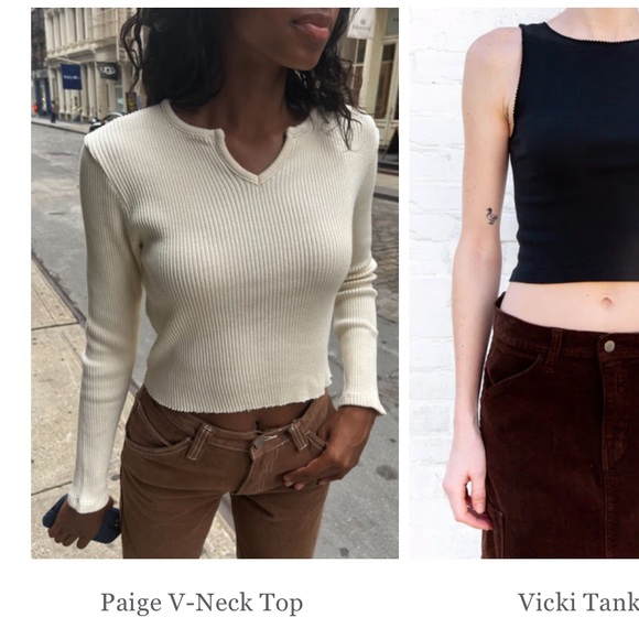Brandy Melville- Paige V-Neck top - Picture 3 of 3